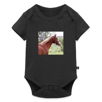 Cheval. Cheval. - Body à manches courtes Premium Bébé - noir - Devant