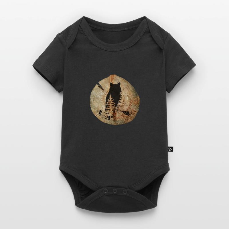Baumscheibe Eule Baby Premium Kurzarmbody