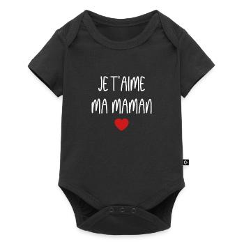 je taime maman - Body à manches courtes Premium Bébé - noir - Devant
