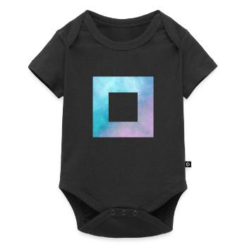 Space Viereck Cut - Baby Premium Kurzarmbody - Schwarz - Vorne