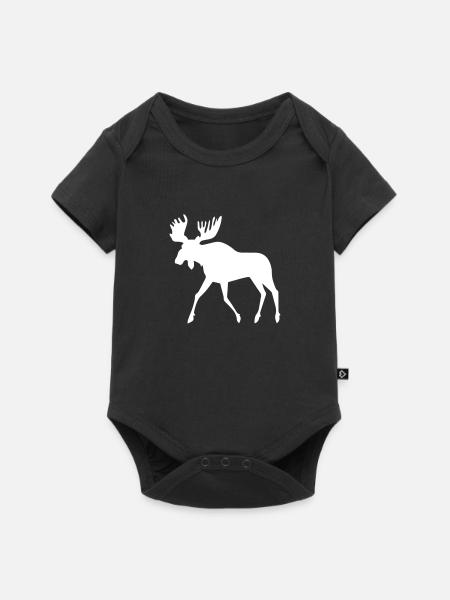 élan - Body à manches courtes Premium Bébé - noir
