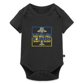 If we will fall you will fall Zelensky speech - Baby Premium short-sleeve bodysuit - black - Front