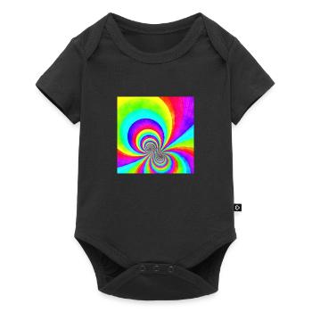 Flower Power Rainbow - Multi Swirl 2A - Baby Premium short-sleeve bodysuit - black - Front