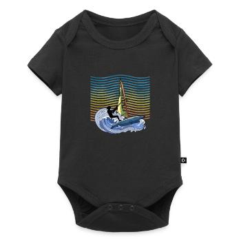 Windsurfen - Baby Premium Kurzarmbody - Schwarz - Vorne