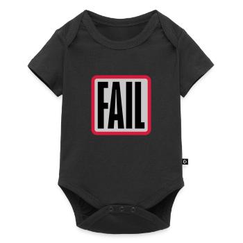 Button Fail Logo - Baby Premium short-sleeve bodysuit - black - Front