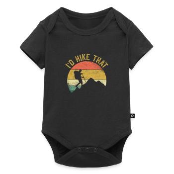 I'd Hike That Mountains Hiking Hiker - Baby Premium short-sleeve bodysuit - black - Front
