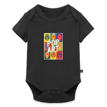 Pop Art - Baby Premium Kurzarmbody - Schwarz - Vorne