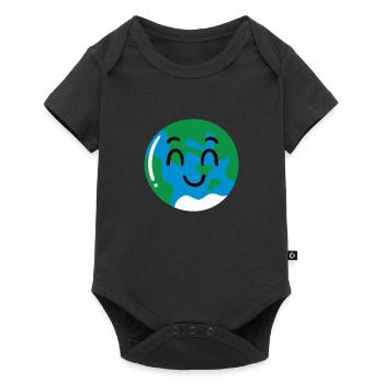 Erde - Baby Premium Kurzarmbody - Schwarz - Vorne