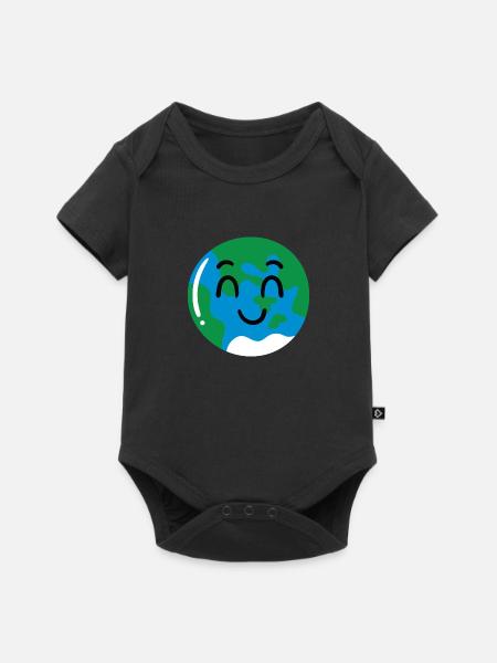 Erde - Baby Premium Kurzarmbody - Schwarz