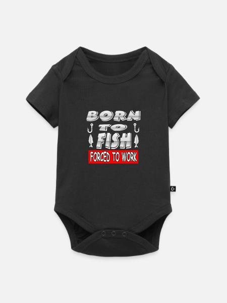 Angeln - Baby Premium Kurzarmbody - Schwarz