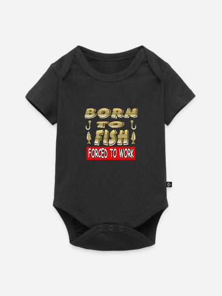 Angeln - Baby Premium Kurzarmbody - Schwarz