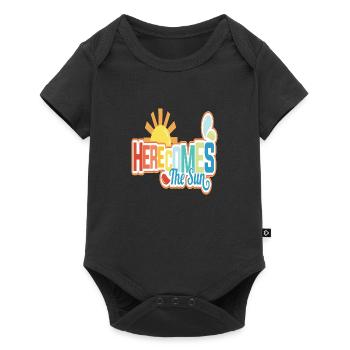 Here comes the Sun - Baby Premium Kurzarmbody - Schwarz - Vorne