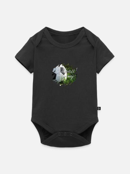 Fußball Mama - Baby Premium Kurzarmbody - Schwarz