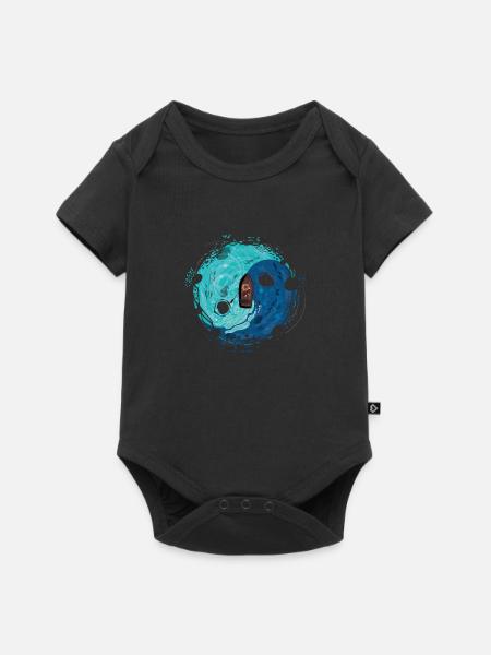 Harmony Wasser - Baby Premium Kurzarmbody - Schwarz