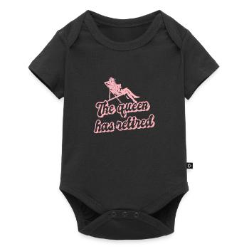 La reine a retiré un t-shirt cool Retirement - Body à manches courtes Premium Bébé - noir - Devant
