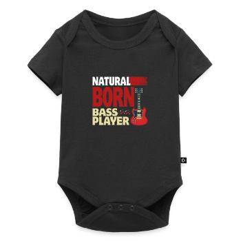 Natural Born Bass Player - Baby Premium short-sleeve bodysuit - black - Front