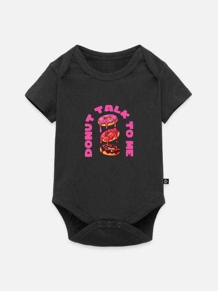 Donut talk to me - Baby Premium Kurzarmbody - Schwarz