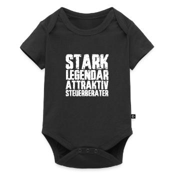 STARK LEGENDÄR ATTRAKTIV STEUERBERATER - Baby Premium Kurzarmbody - Schwarz - Vorne