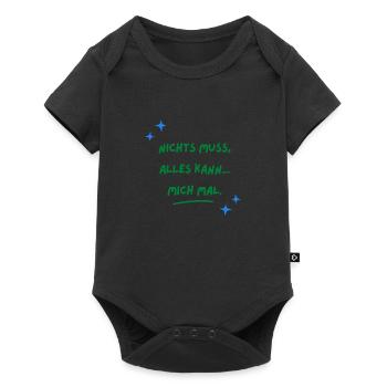 nichts muss, alles kann... mich mal, Sprüche - Baby Premium Kurzarmbody - Schwarz - Vorne