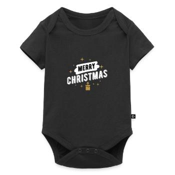 Merry christmas - Baby Premium Kurzarmbody - Schwarz - Vorne