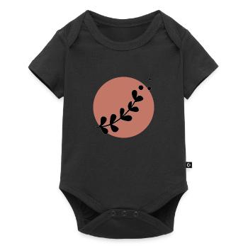 Plante minimale été couleur tendance - Body à manches courtes Premium Bébé - noir - Devant
