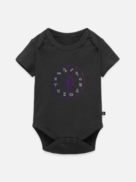 Sternzeichen - Baby Premium Kurzarmbody - Schwarz