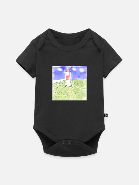 Leuchtturm - Baby Premium Kurzarmbody - Schwarz