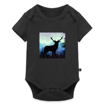Cerf - Body à manches courtes Premium Bébé - noir - Devant