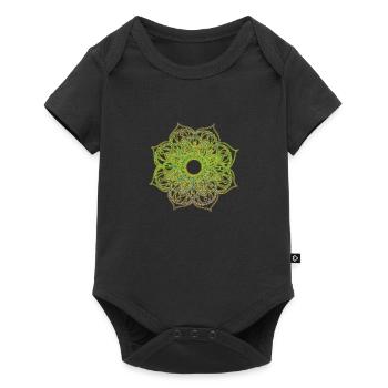 Mandala - Baby Premium Kurzarmbody - Schwarz - Vorne