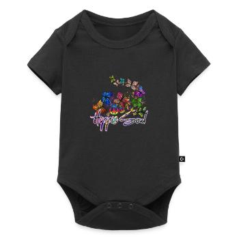 Hippie Soul Butterfly paix en amour - Body à manches courtes Premium Bébé - noir - Devant