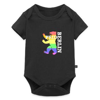 LGBT Berlin Pride Bear - Baby Premium short-sleeve bodysuit - black - Front
