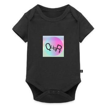 QUER - Baby Premium Kurzarmbody - Schwarz - Vorne