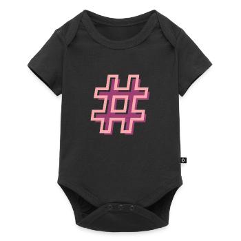 Hashtag - Baby Premium Kurzarmbody - Schwarz - Vorne