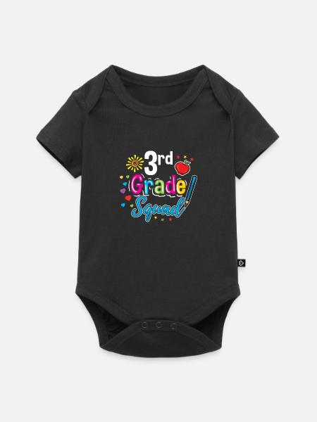 3rd Grade Squad Lehrerin - Baby Premium Kurzarmbody - Schwarz