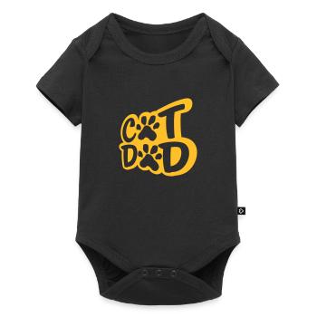 Logo Chats Papa Paw - Body à manches courtes Premium Bébé - noir - Devant