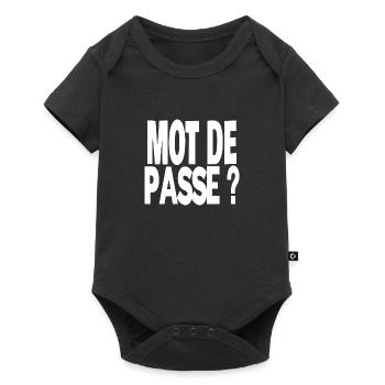 mot de passe - Body à manches courtes Premium Bébé - noir - Devant