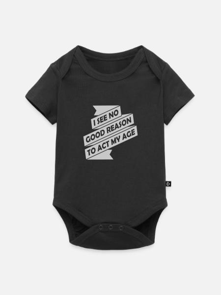 to act my age - Baby Premium Kurzarmbody - Schwarz