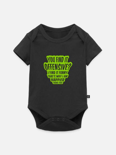You find it offensive - Baby Premium Kurzarmbody - Schwarz