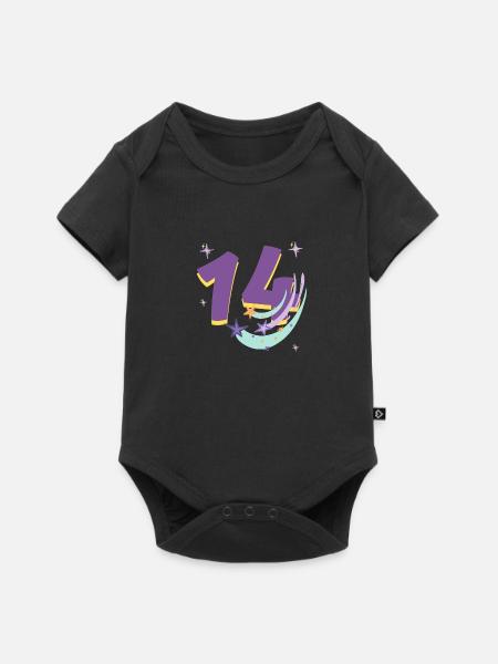 14-jähriges Jubiläum (14-jähriges Geschenk) - Baby Premium Kurzarmbody - Schwarz