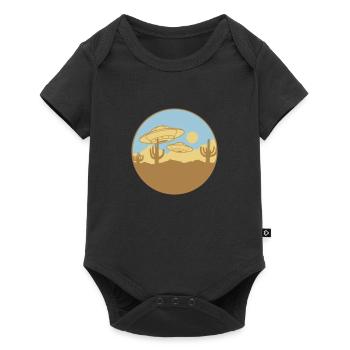 Fliegende Wüsten UFOs Szene - Baby Premium Kurzarmbody - Schwarz - Vorne