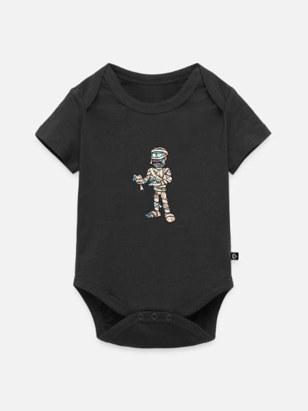Mumie - Baby Premium Kurzarmbody - Schwarz