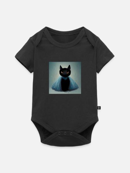 Tutu Katze - Baby Premium Kurzarmbody - Schwarz