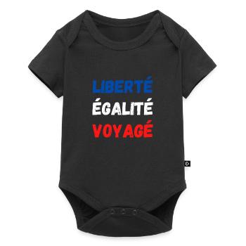 Liberté égalité Voyagé - Body à manches courtes Premium Bébé - noir - Devant