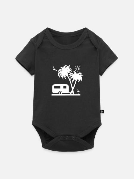 Camping - Baby Premium Kurzarmbody - Schwarz