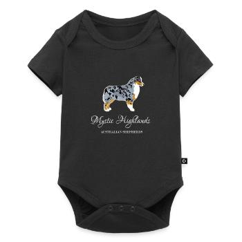 Mystic Highlands Berger australien police blanche - Body à manches courtes Premium Bébé - noir - Devant
