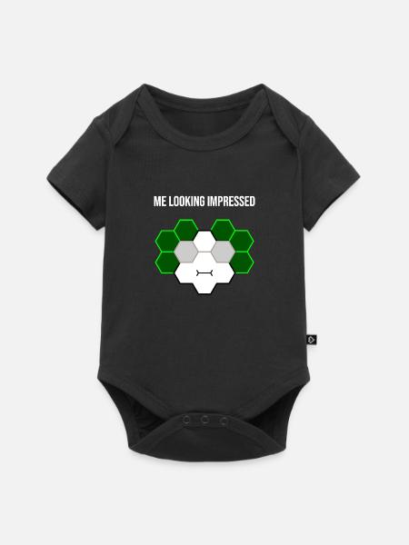 Me looking impressed - Baby Premium Kurzarmbody - Schwarz