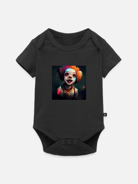 Cute & Creepy - Clown Jack - Baby Premium Kurzarmbody - Schwarz