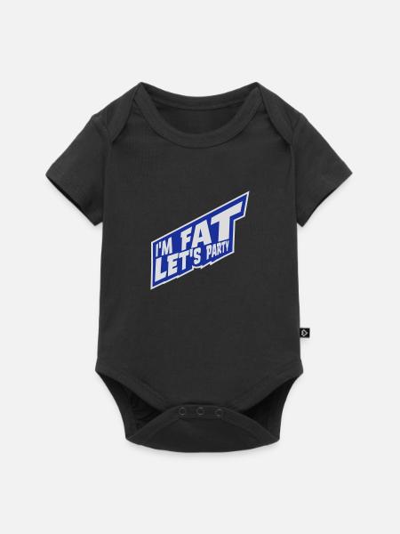 im fat lets party - Baby Premium Kurzarmbody - Schwarz