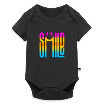 penser sourire pensées positives méditation heureuse - Body à manches courtes Premium Bébé - noir - Devant