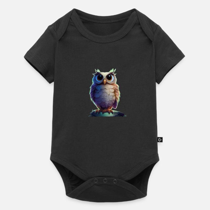 Magische eule - Baby Premium Kurzarmbody - Schwarz
